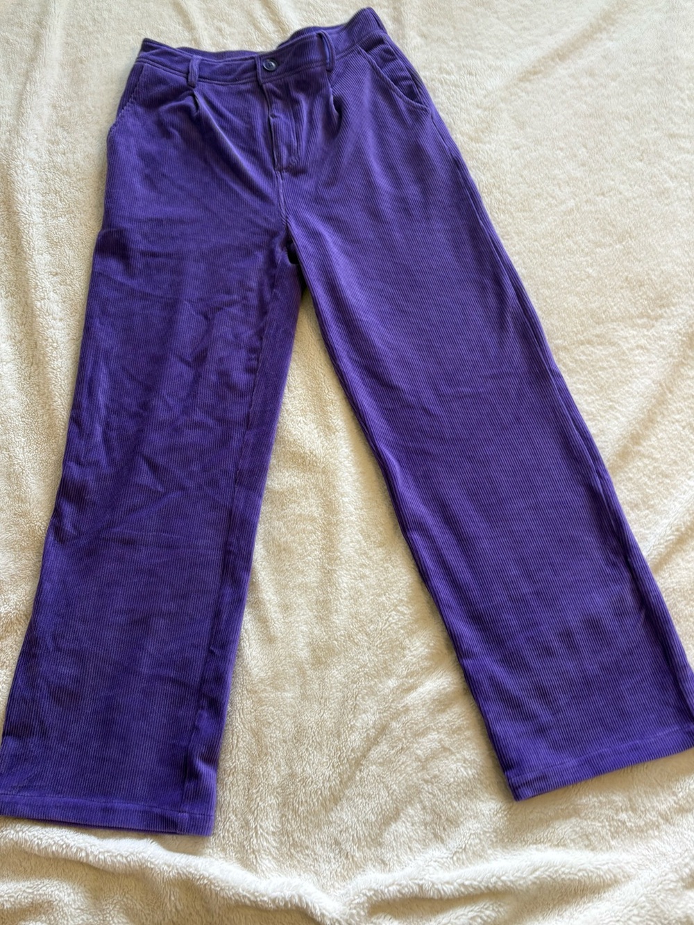 Classic Wide-Leg Women’s Pants in Deep Purple